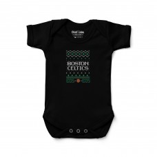 Newborn Boston Celtics Chad & Jake Black X-mas Graphic Bodysuit