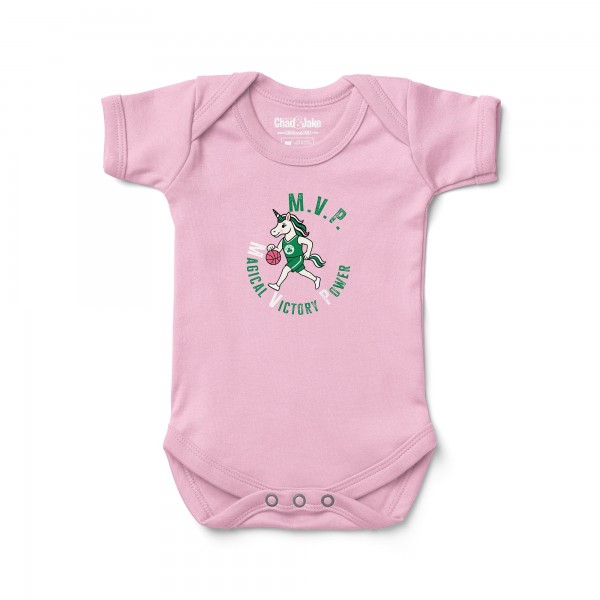 Малышам Boston Celtics Chad & Jake Pink Unicorn Graphic Bodysuit