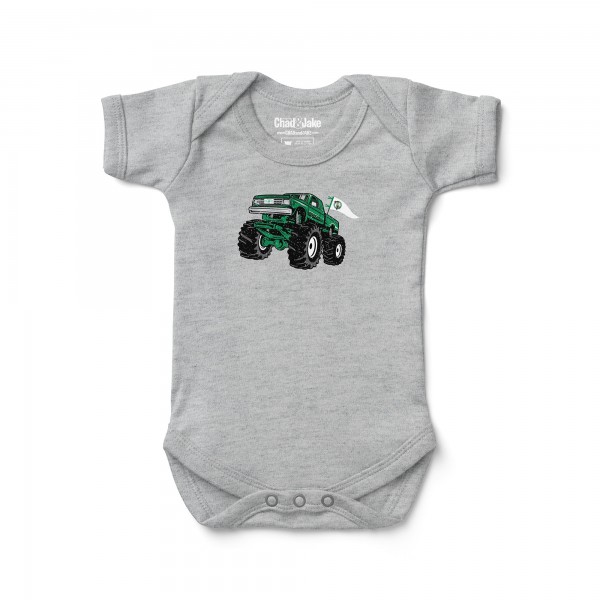 Малышам Boston Celtics Chad & Jake Gray Monster Truck Graphic Bodysuit