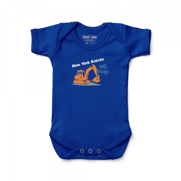 Малышам New York Knicks Chad & Jake Blue Digger Graphic Bodysuit