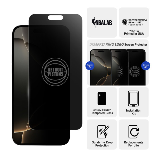 Detroit Pistons iPhone Privacy Screen Protector