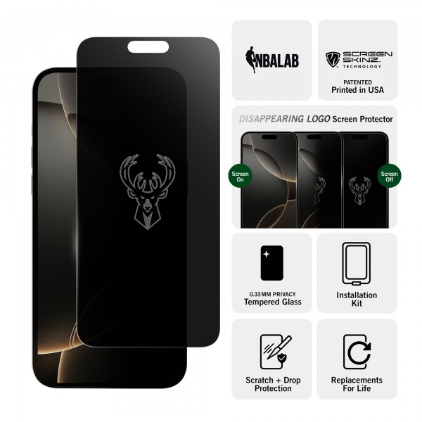 Milwaukee Bucks iPhone Privacy Screen Protector