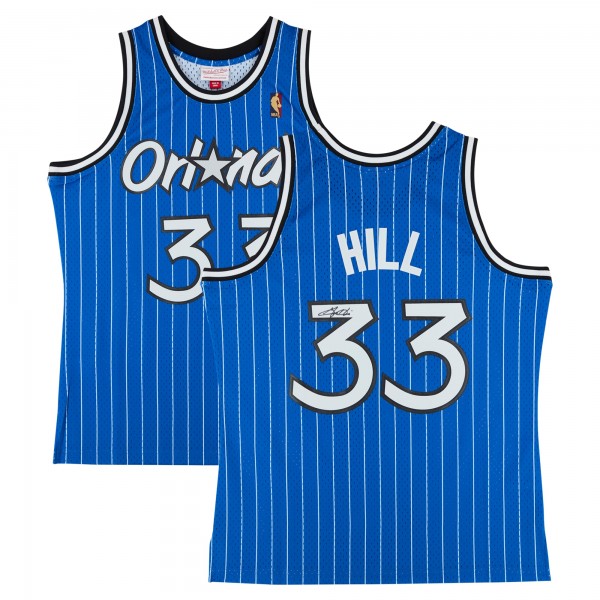 Grant Hill Orlando Magic Autographed Fanatics Authentic Blue Mitchell & Ness 2004-05 Swingman Jersey