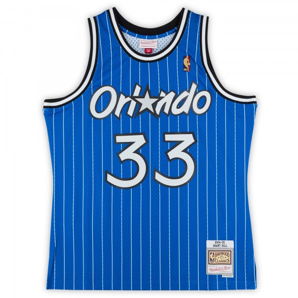 Grant Hill Orlando Magic Autographed Fanatics Authentic Blue Mitchell & Ness 2004-05 Swingman Jersey