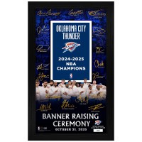 Oklahoma City Thunder Highland Mint 2025 NBA Finals Champions Banner Raising Ceremony 12x 20 Signature Frame