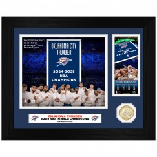 Oklahoma City Thunder Highland Mint 2025 NBA Finals Champions Banner Raising Ceremony 13 x 16 Bronze Coin Ticket Photo Mint