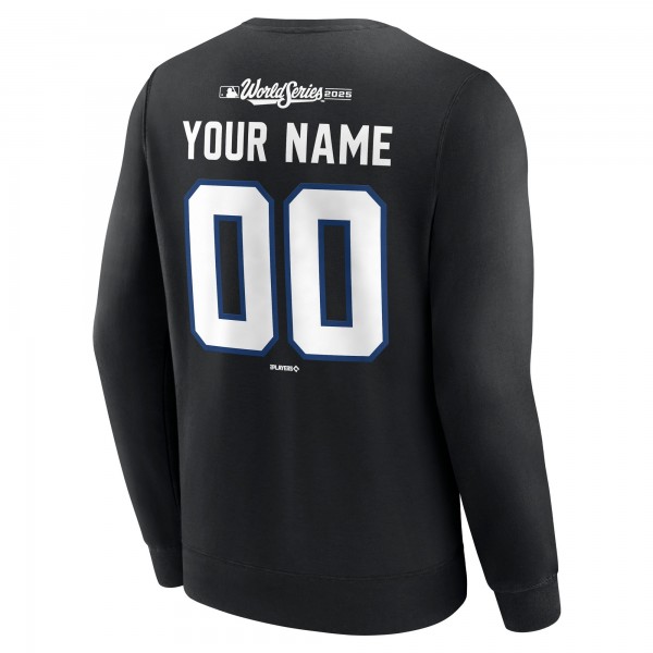 Los Angeles Dodgers Black 2025 World Series Champions Custom Name & Number Fleece Sweatshirt