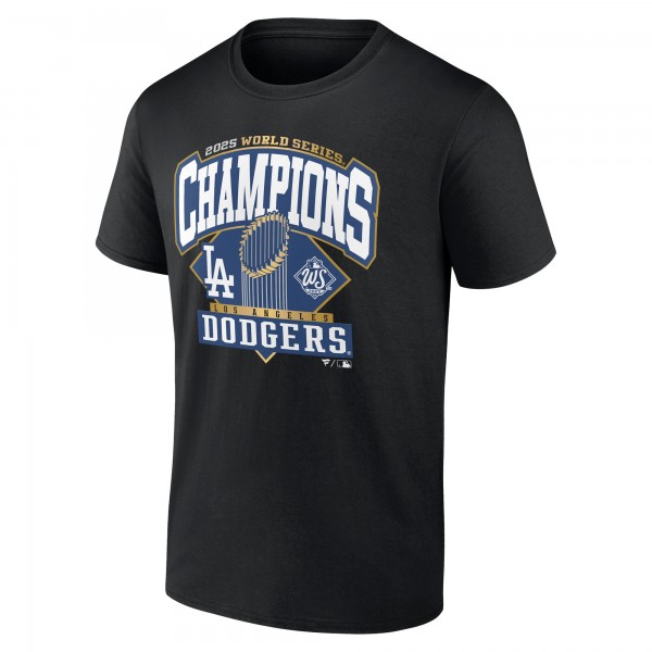 Los Angeles Dodgers Black 2025 World Series Champions Custom Name & Number T-Shirt