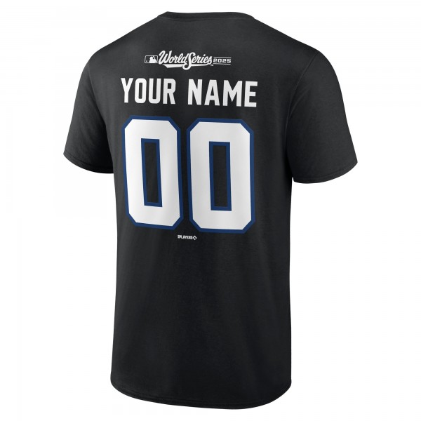 Los Angeles Dodgers Black 2025 World Series Champions Custom Name & Number T-Shirt