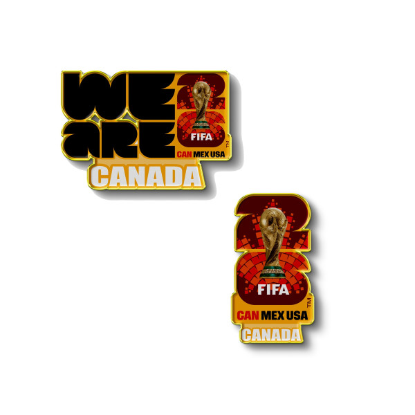 FIFA x World Cup 2026 Logo Brands Canada Host Country Two-Piece Pin Bundle
