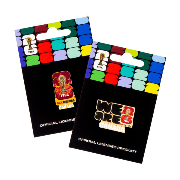 FIFA x World Cup 2026 Logo Brands Canada Host Country Two-Piece Pin Bundle