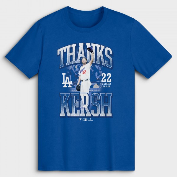 Los Angeles Dodgers Clayton Kershaw Royal Thanks Kersh T-Shirt