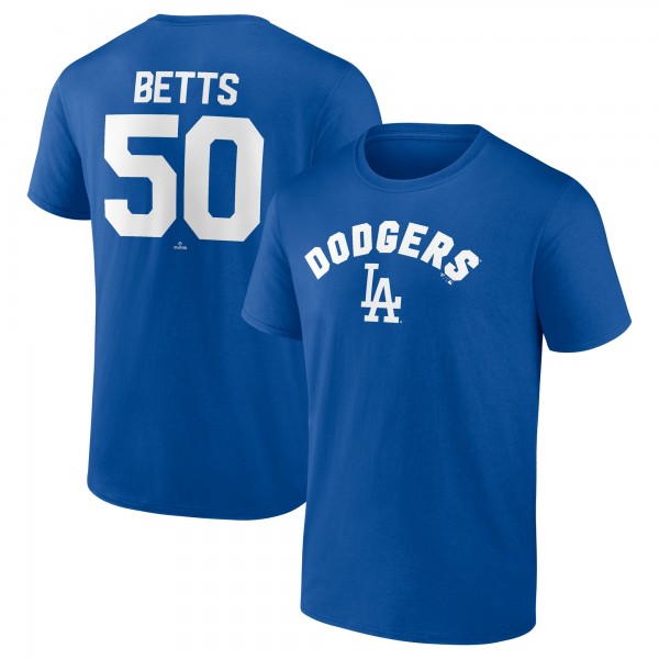 Los Angeles Dodgers Mookie Betts Royal Winning Streak Name & Number T-Shirt