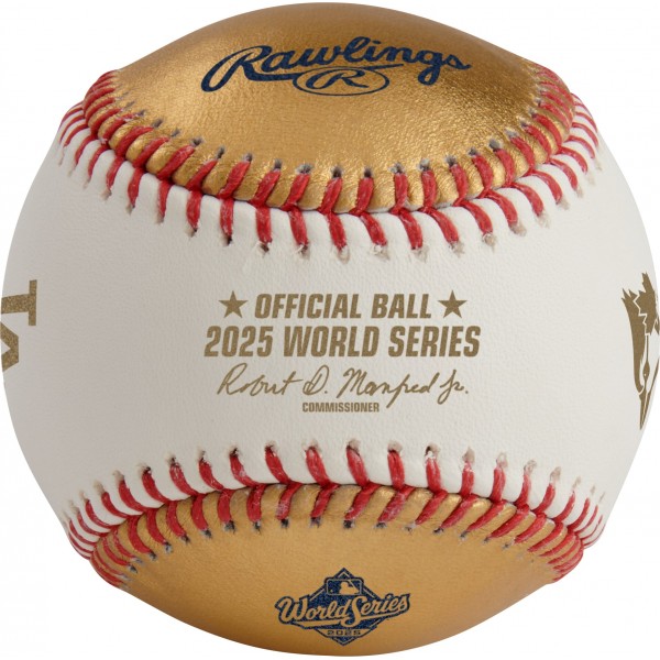 Los Angeles Dodgers vs. Toronto Blue Jays Fanatics Authentic 2025 MLB World Series Dueling Teams Logo Baseball