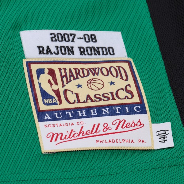 Джерси Boston Celtics Rajon Rondo Mitchell & Ness Kelly Green 2007-08 Hardwood Classics Authentic