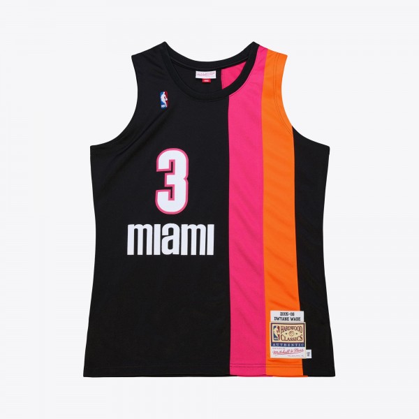 Джерси Miami Heat Dwyane Wade Mitchell & Ness Black 2005-06 Hardwood Classics Authentic