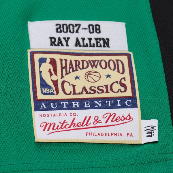 Джерси Boston Celtics Ray Allen Mitchell & Ness Kelly Green 2007-08 Hardwood Classics Authentic