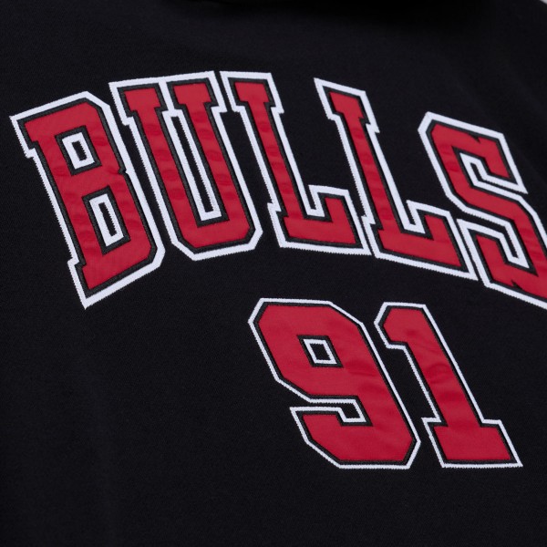 Толстовка Chicago Bulls Dennis Rodman Mitchell & Ness Black Name & Number