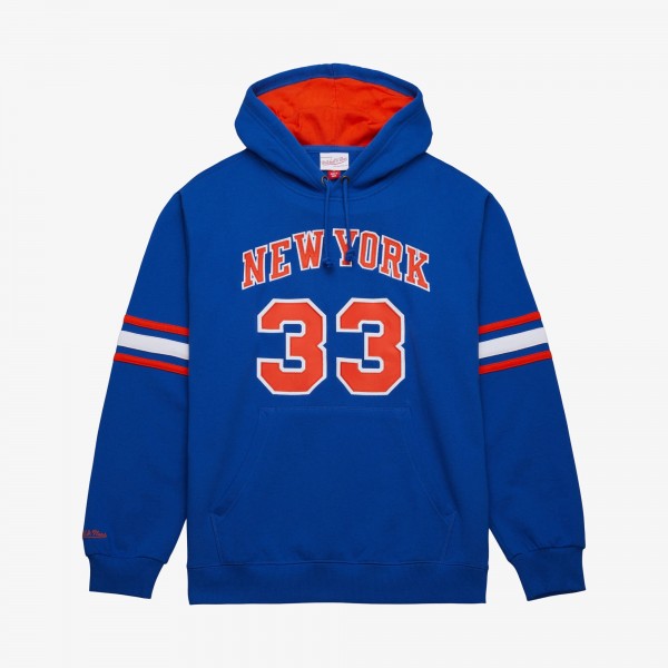 New York Knicks Patrick Ewing Mitchell & Ness Blue Name & Number Hoodie