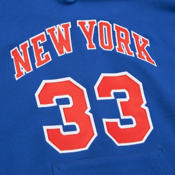 New York Knicks Patrick Ewing Mitchell & Ness Blue Name & Number Hoodie