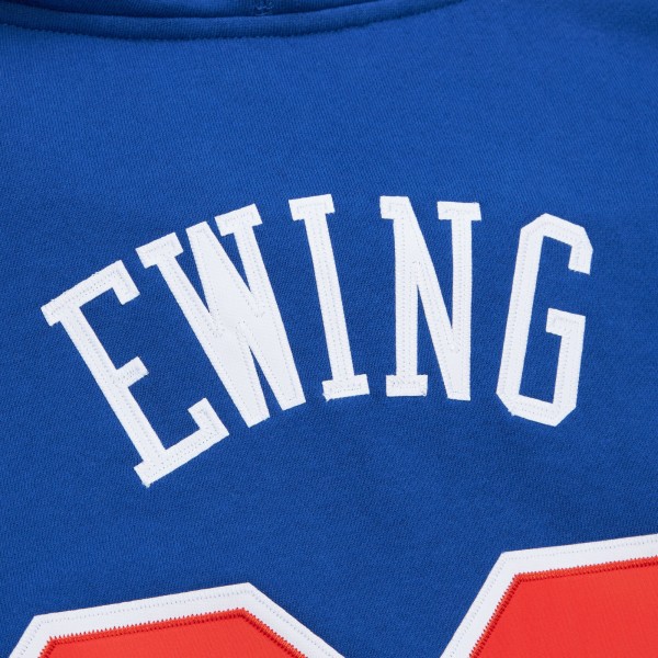New York Knicks Patrick Ewing Mitchell & Ness Blue Name & Number Hoodie