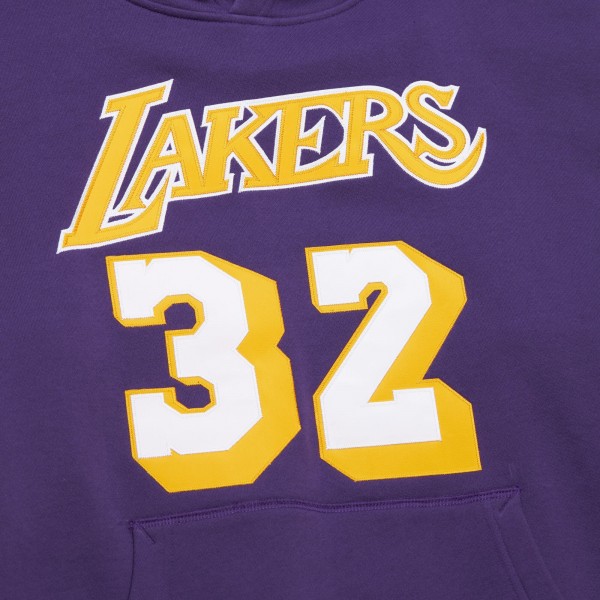Толстовка Los Angeles Lakers Magic Johnson Mitchell & Ness Purple Name & Number
