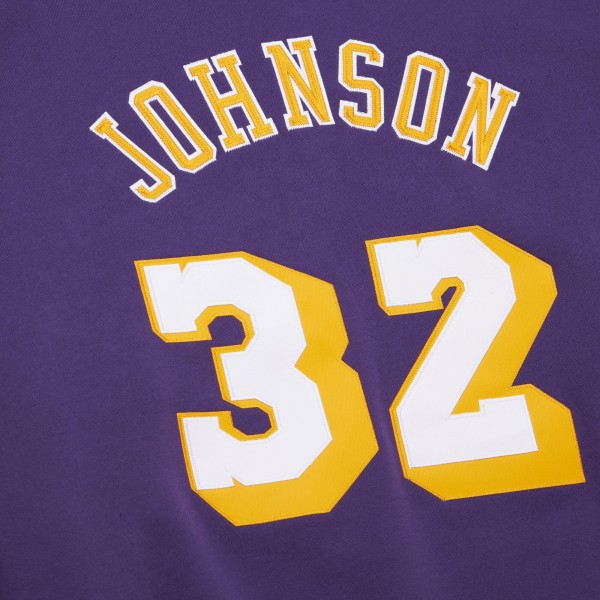 Толстовка Los Angeles Lakers Magic Johnson Mitchell & Ness Purple Name & Number