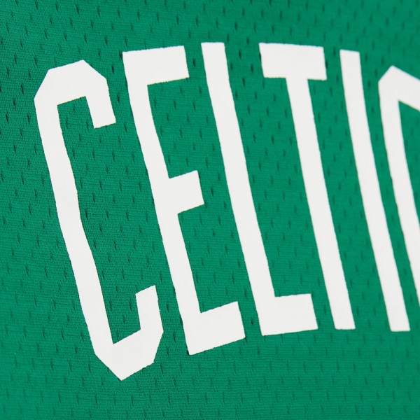 Boston Celtics Larry Bird Mitchell & Ness Kelly Green Mesh Name & Number Short Sleeve Hoodie