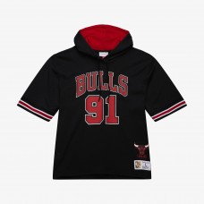 Футболка с капюшоном Chicago Bulls Dennis Rodman Mitchell & Ness Black Mesh Name & Number