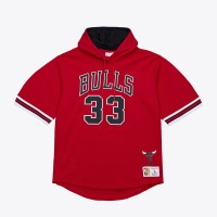 Футболка с капюшоном Chicago Bulls Scottie Pippen Mitchell & Ness Red Mesh Name & Number