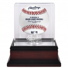 Los Angeles Dodgers Fanatics Authentic 2025 World Series Champions Mahogany Logo Baseball Display Case