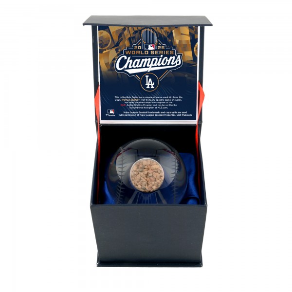 Los Angeles Dodgers Fanatics Authentic 2025 World Series Champions Crystal Baseball with World Series Game-Used Dirt