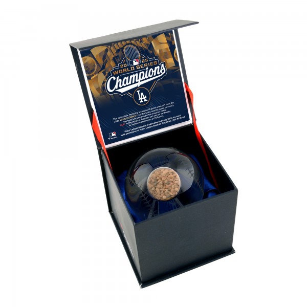 Los Angeles Dodgers Fanatics Authentic 2025 World Series Champions Crystal Baseball with World Series Game-Used Dirt