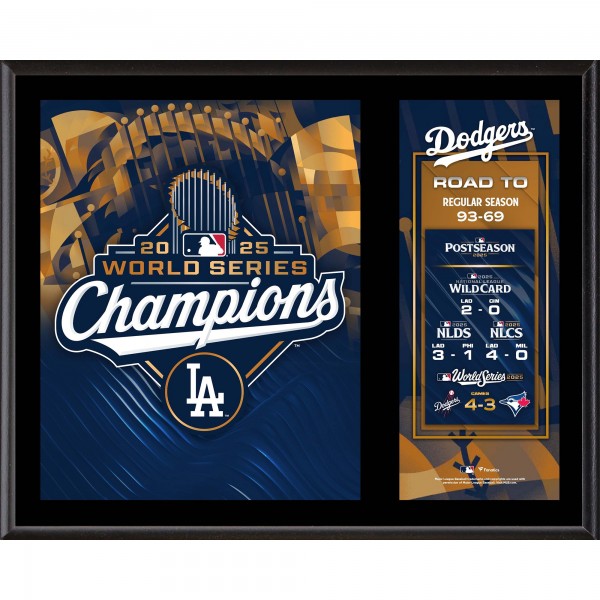 Los Angeles Dodgers Fanatics Authentic 2025 World Series Champions 12 x 15 Sublimated Plaque