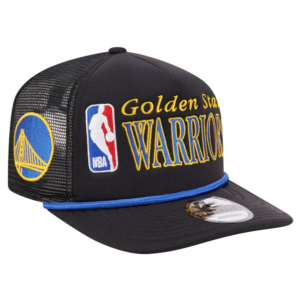Бейсболка Golden State Warriors New Era Black Team Logo Foam Front 19TWENTY A-Frame Trucker