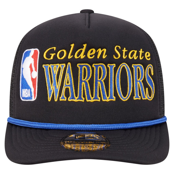 Бейсболка Golden State Warriors New Era Black Team Logo Foam Front 19TWENTY A-Frame Trucker