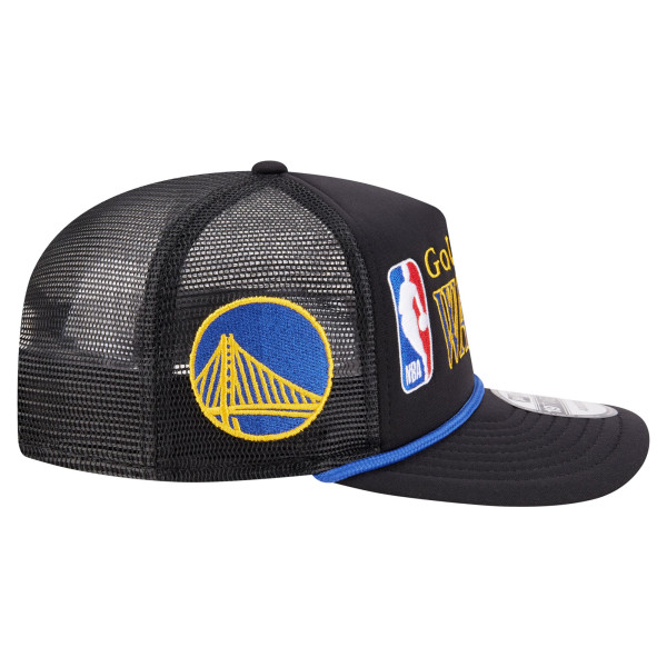 Бейсболка Golden State Warriors New Era Black Team Logo Foam Front 19TWENTY A-Frame Trucker
