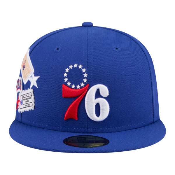 Бейсболка Philadelphia 76ers New Era Royal Team Collage 59FIFTY