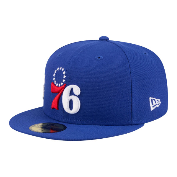 Бейсболка Philadelphia 76ers New Era Royal Team Collage 59FIFTY