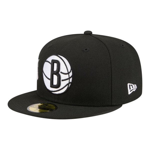 Бейсболка Brooklyn Nets New Era Black Team Collage 59FIFTY