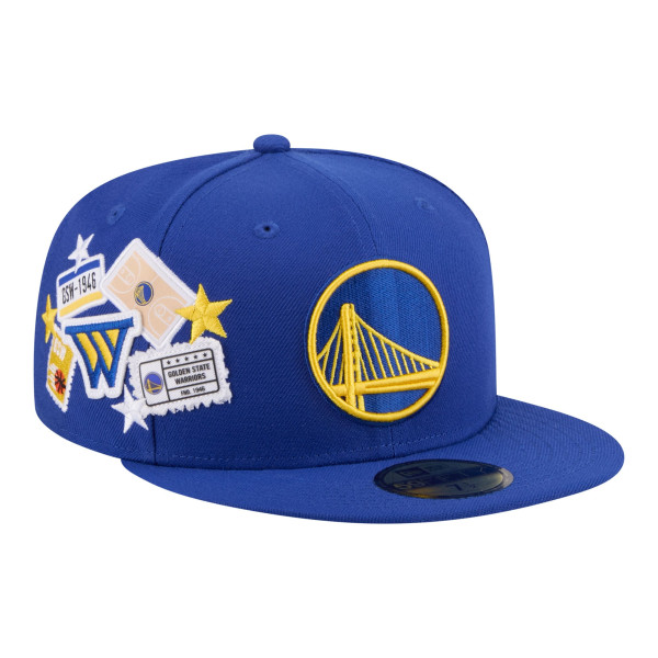 Бейсболка Golden State Warriors New Era Royal Team Collage 59FIFTY