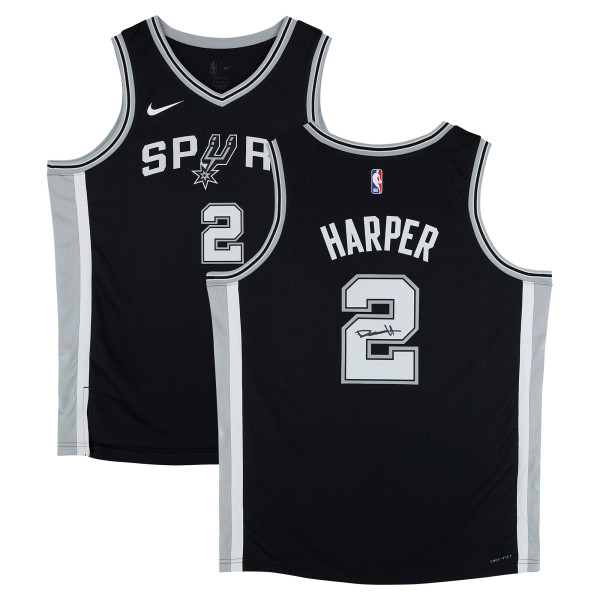 Джерси с автографом Dylan Harper San Antonio Spurs Fanatics Authentic Black Nike Icon Edition Swingman