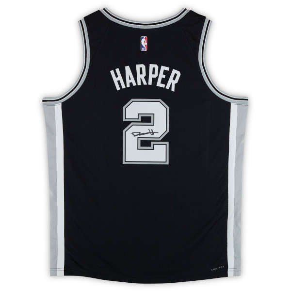 Джерси с автографом Dylan Harper San Antonio Spurs Fanatics Authentic Black Nike Icon Edition Swingman