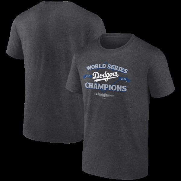 Los Angeles Dodgers Charcoal 2025 World Series Champions Franchise T-Shirt