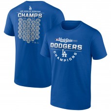 Los Angeles Dodgers Royal 2025 World Series Champions Jersey Roster T-Shirt