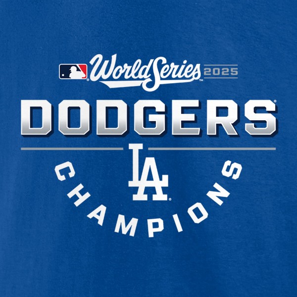 Los Angeles Dodgers Royal 2025 World Series Champions Jersey Roster T-Shirt