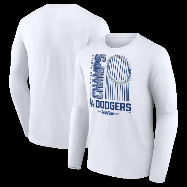 Los Angeles Dodgers White 2025 World Series Champions Wild Pitch Long Sleeve T-Shirt
