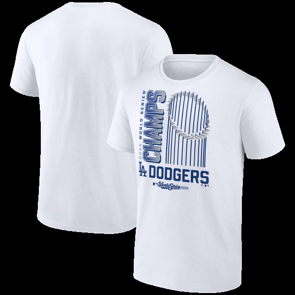Los Angeles Dodgers White 2025 World Series Champions Wild Pitch T-Shirt