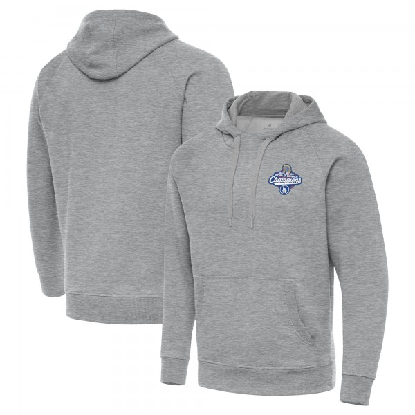 Los Angeles Dodgers Antigua Heather Gray 2025 World Series Champions Victory Hoodie