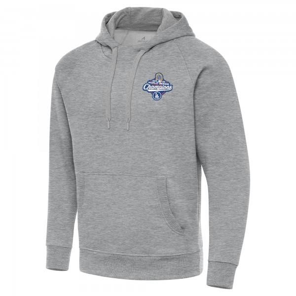 Los Angeles Dodgers Antigua Heather Gray 2025 World Series Champions Victory Hoodie